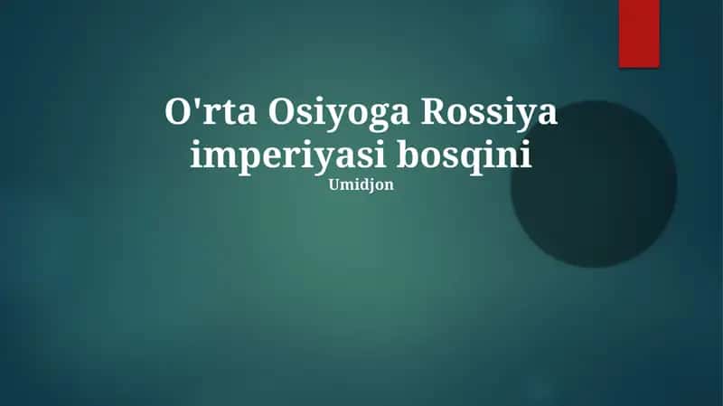O'rta Osiyoga Rossiya imperiyasi bosqini