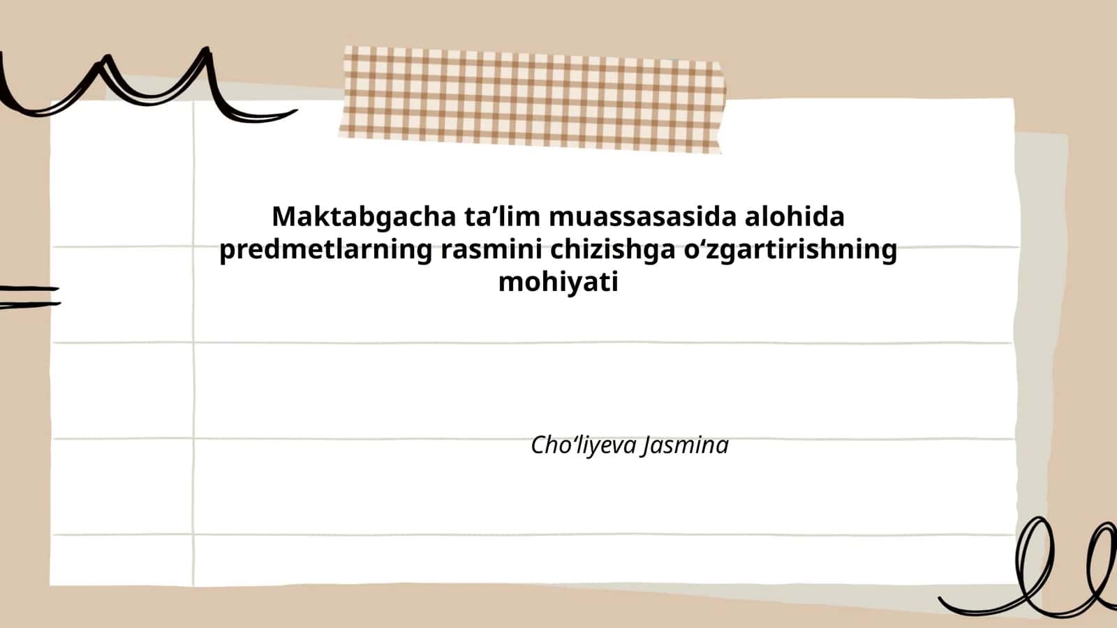 Maktabgacha ta'lim muassasalarida ijodiy faoliyat