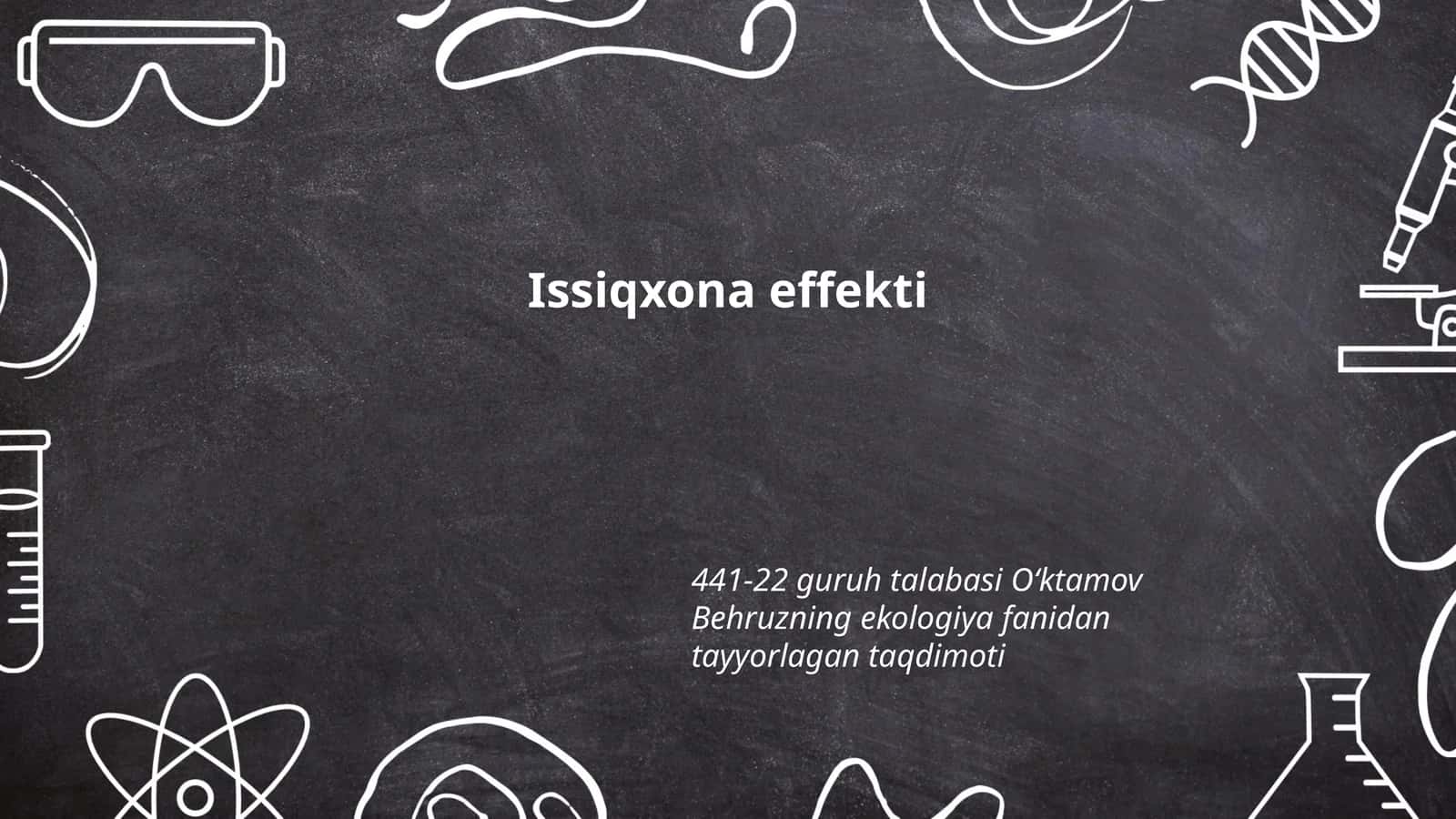 Issiqxona effekti