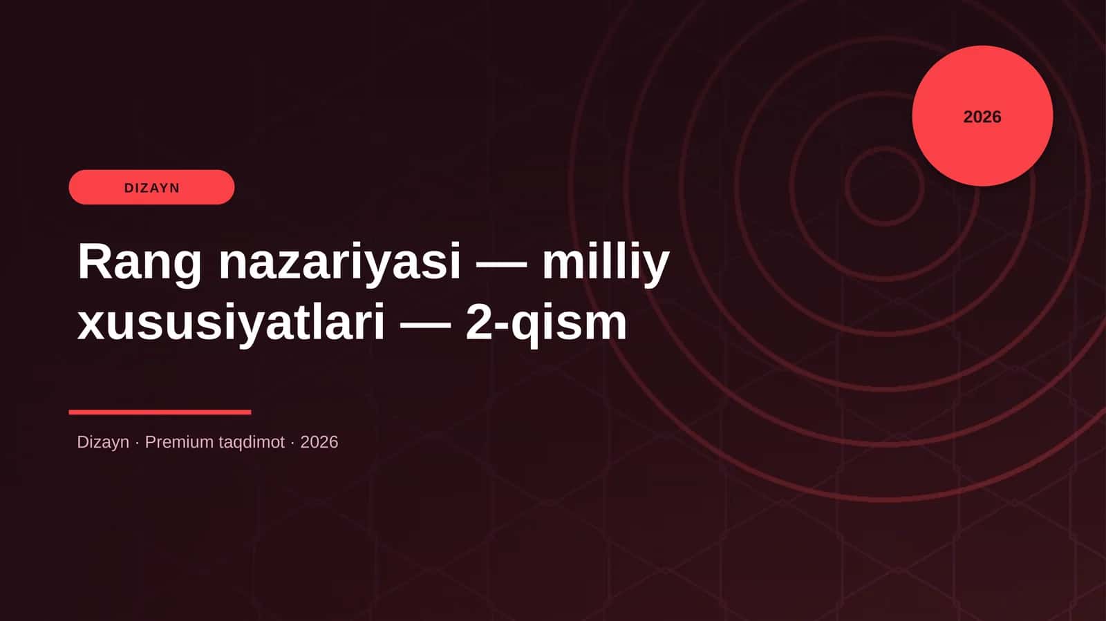 Rang nazariyasi — milliy xususiyatlari — 2-qism