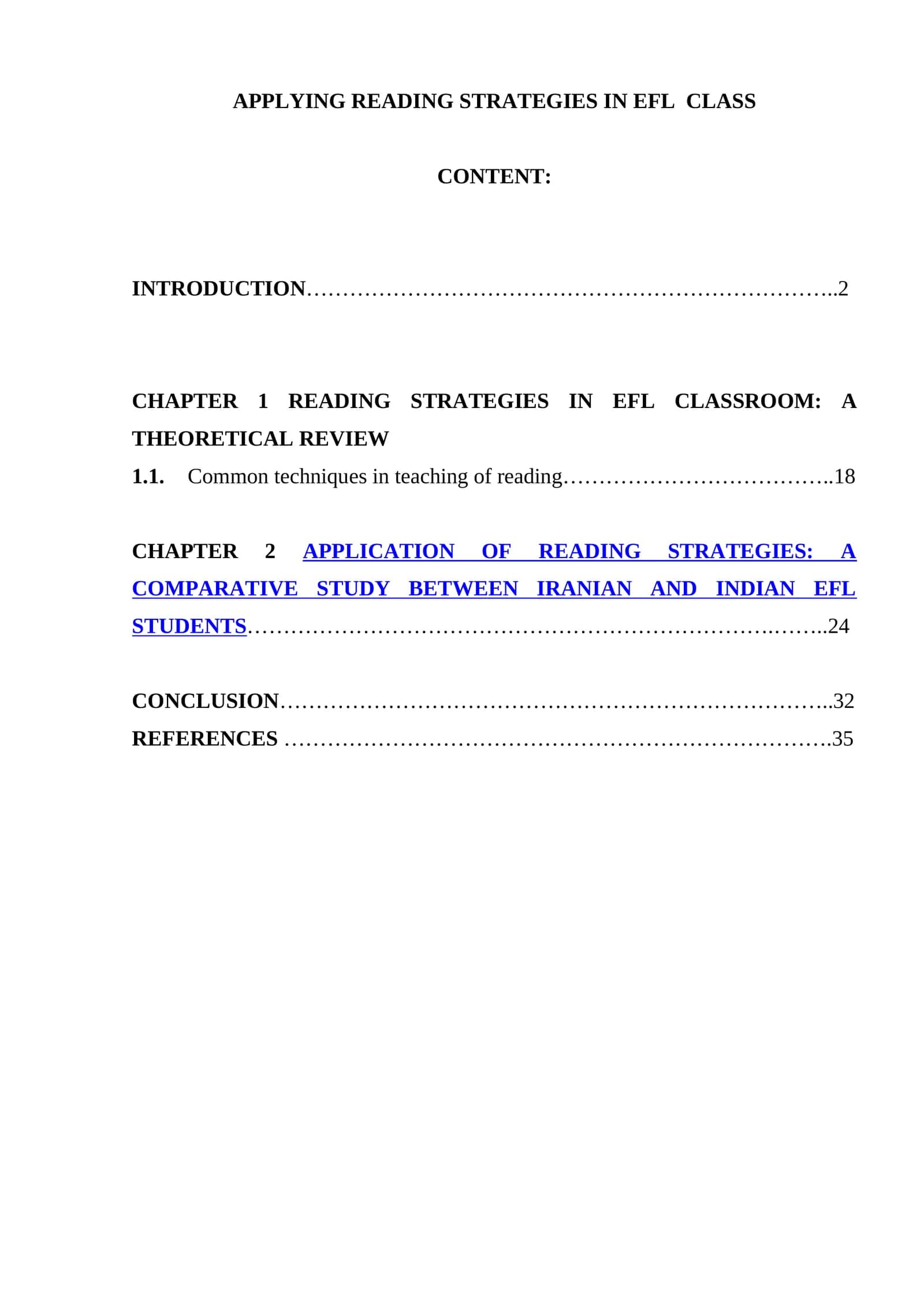 APPLICATION OF READING STRATEGIES: A COMPARATIVE STUDY BETWEEN IRANIAN AND INDIAN EFL STUDENTS