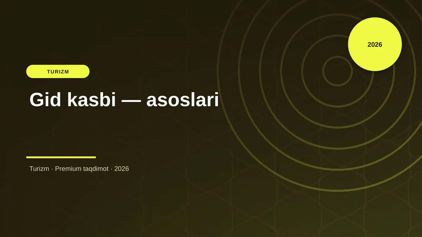 Gid kasbi — asoslari