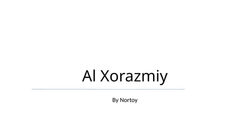 Al Xorazmiy