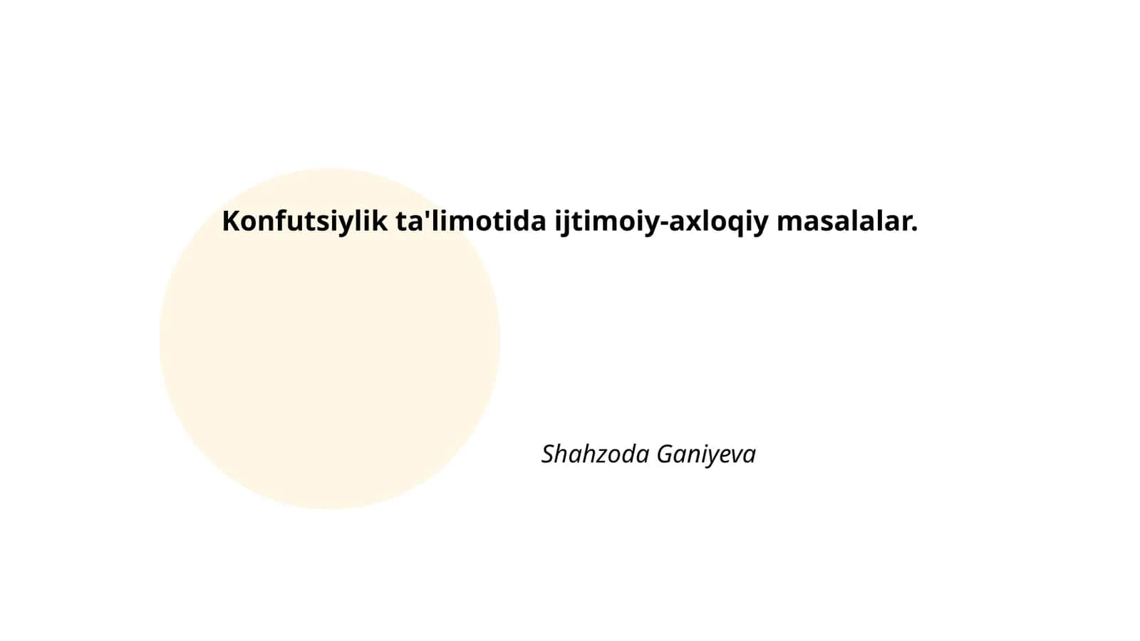 Odob-axloqning asosiy tamoyillari