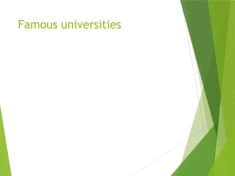 Famous Universities in the World