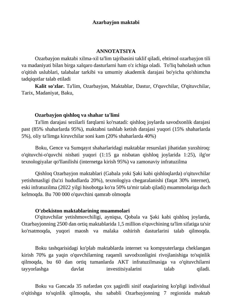 Azarbayjon maktabi