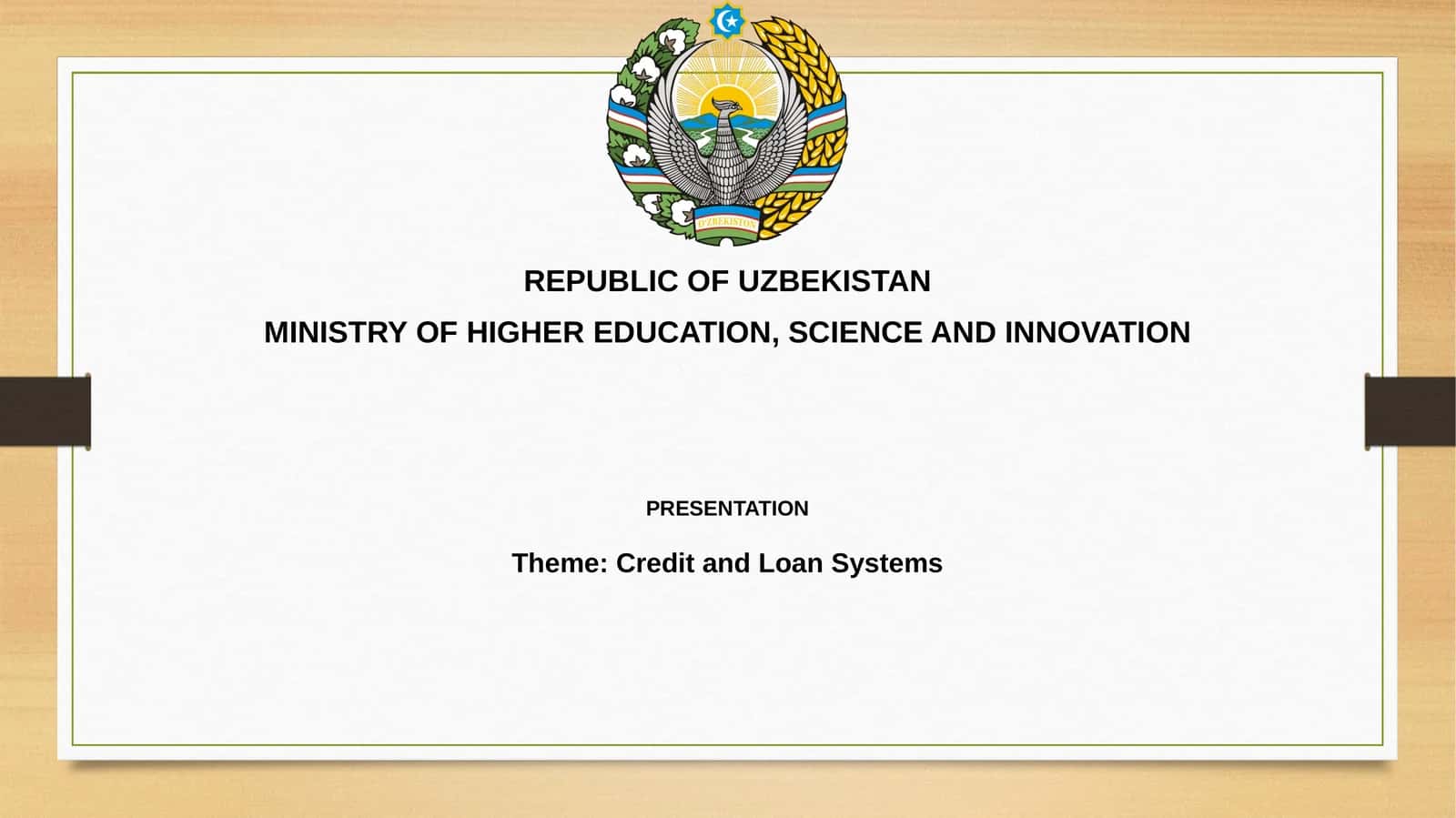 Credit and Loan Systems
