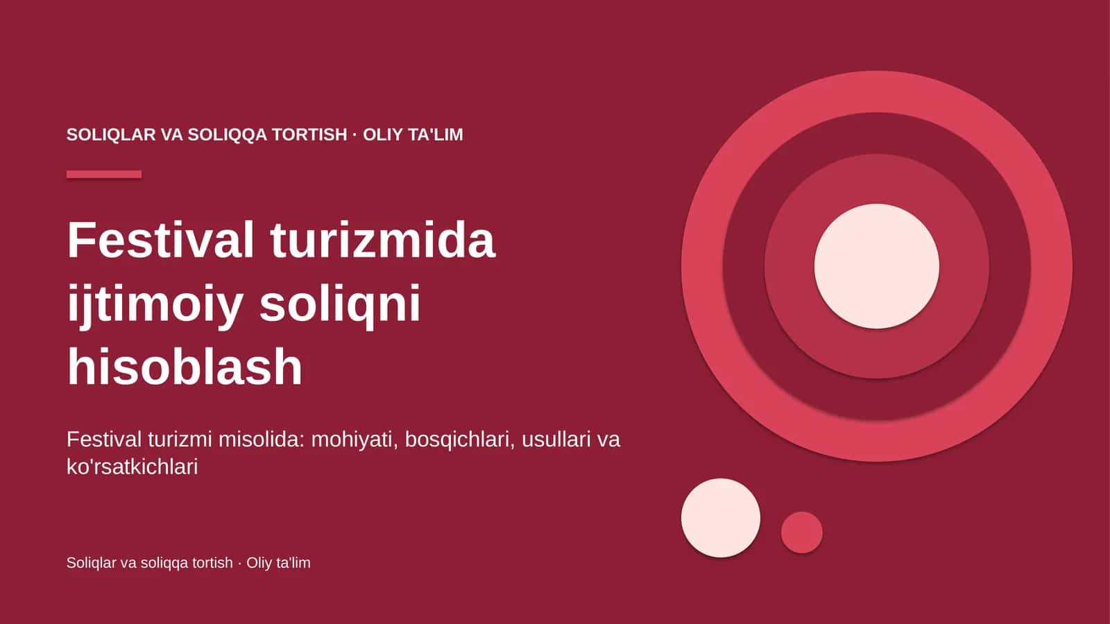 festival turizmida ijtimoiy soliqni hisoblash 4473