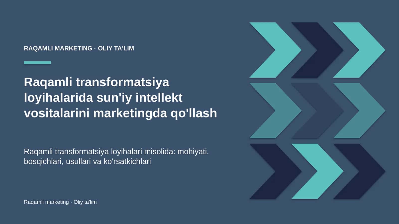 raqamli transformatsiya loyihalarida sun'iy intellekt vositalarini marketingda qo'llash 3329