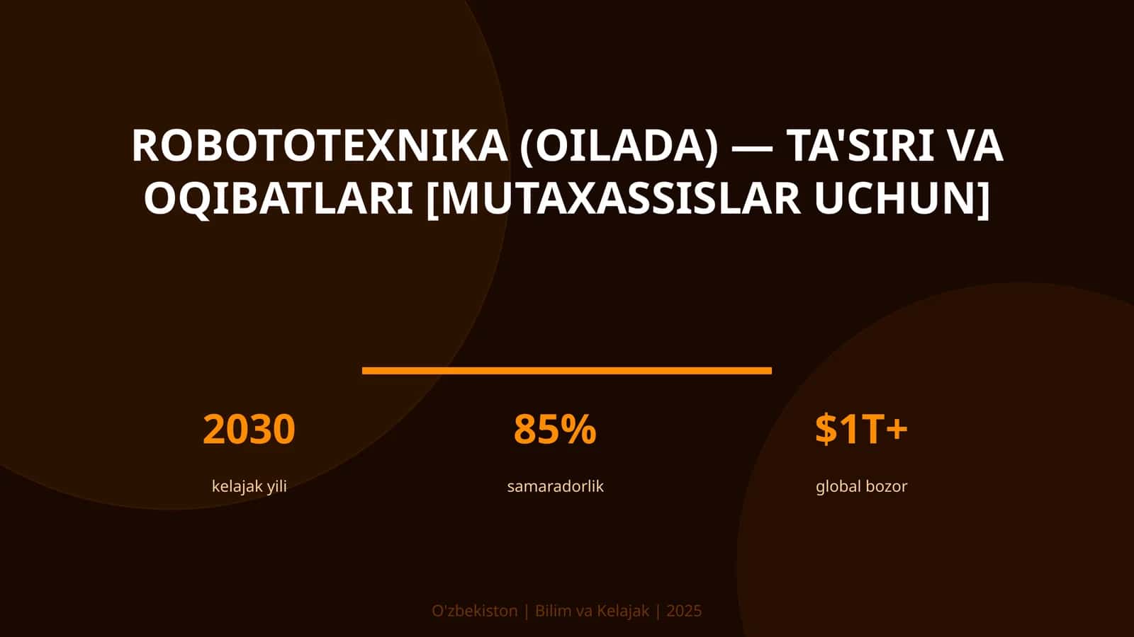 Robototexnika (oilada) — ta'siri va oqibatlari [mutaxassislar uchun]