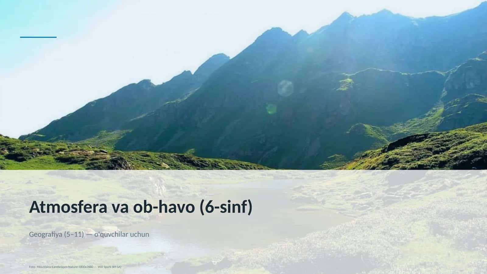 Atmosfera va ob-havo (6-sinf)