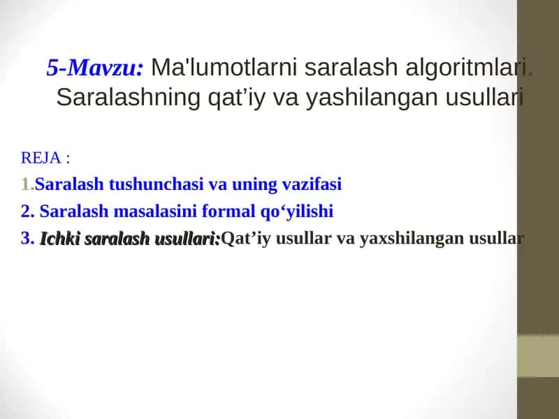 Saralash