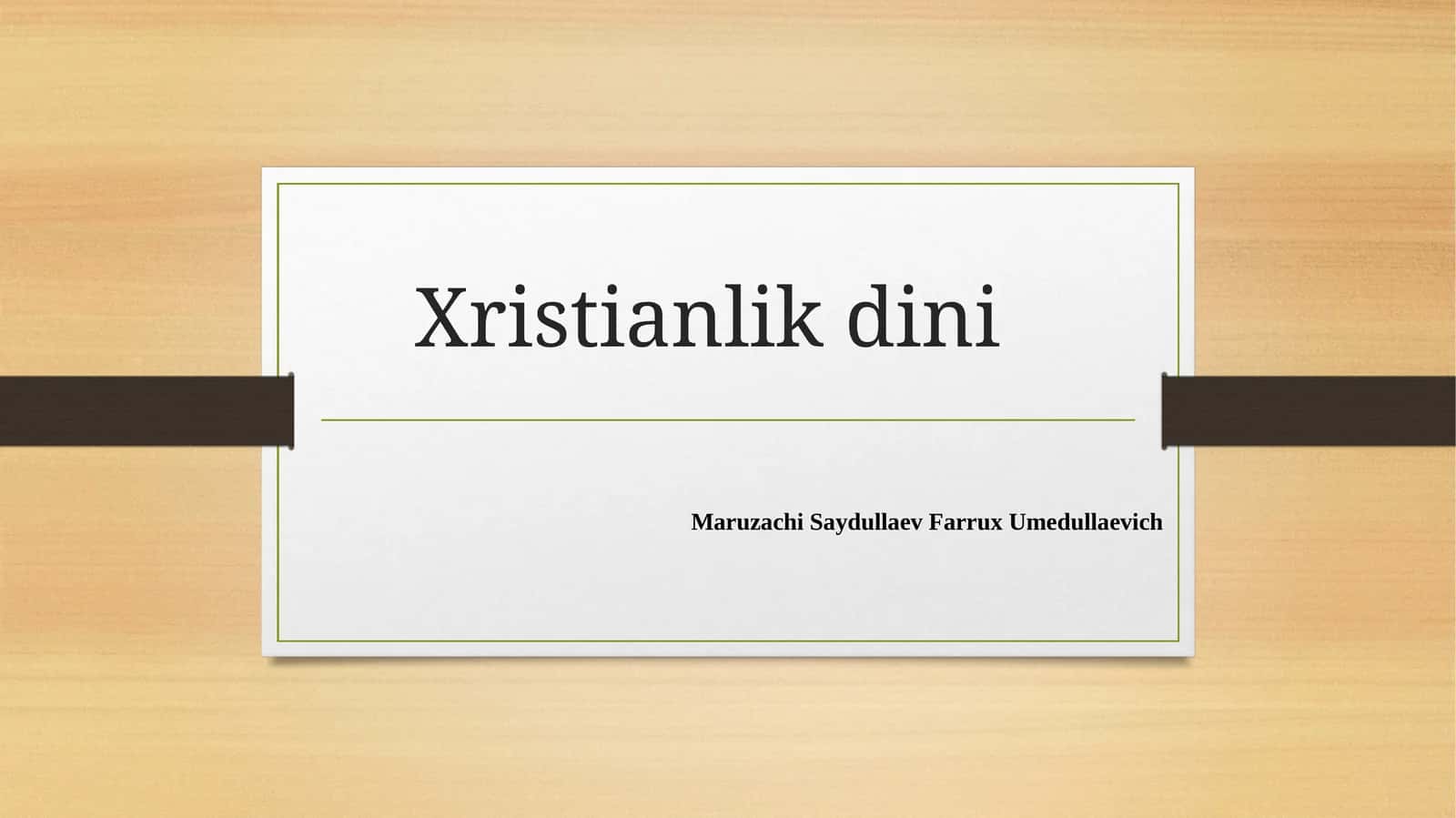 Xristianlikdini