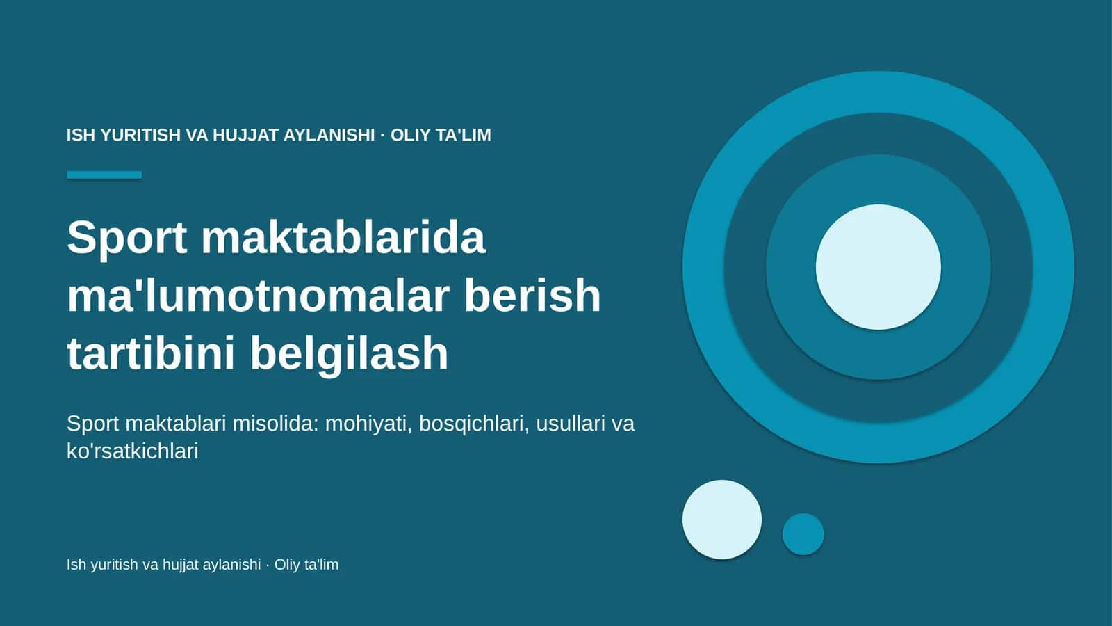 Sport maktablarida ma'lumotnomalar berish tartibini belgilash