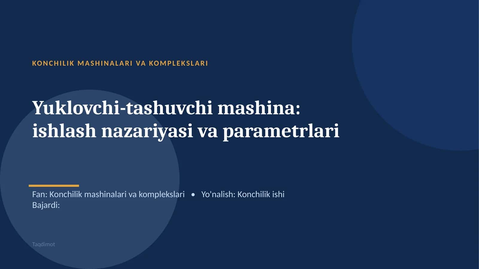 Konchilik mashinalari va komplekslari
