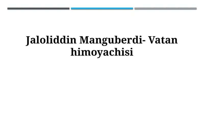 Jaloliddin Manguberdi-Vatanhimoyachisi