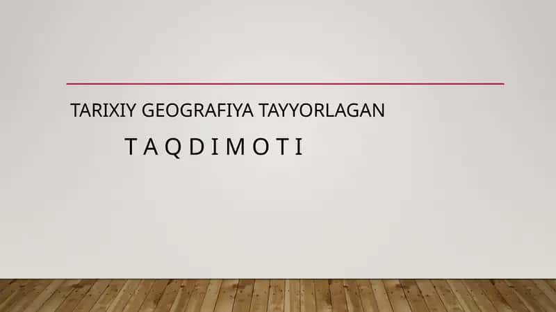 Amir Temur va temuriylar davlati tarixiy geografiyasi