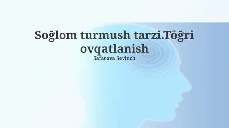 Soğlom Turmush Tarzi