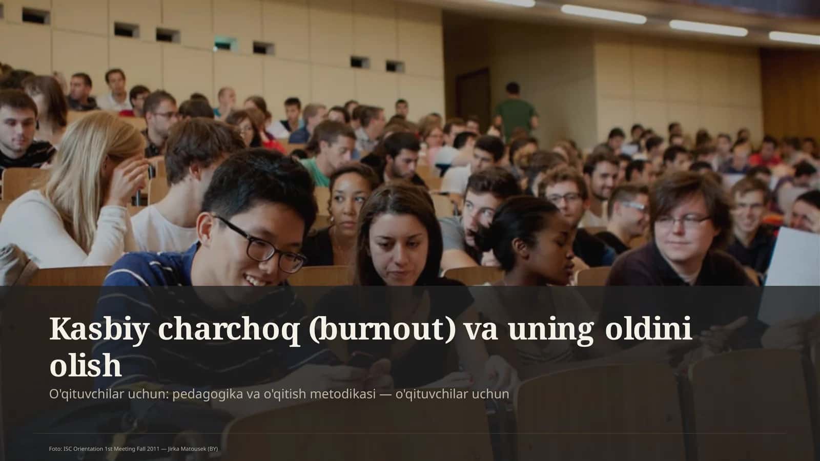Kasbiy charchoq va uning oldini olish
