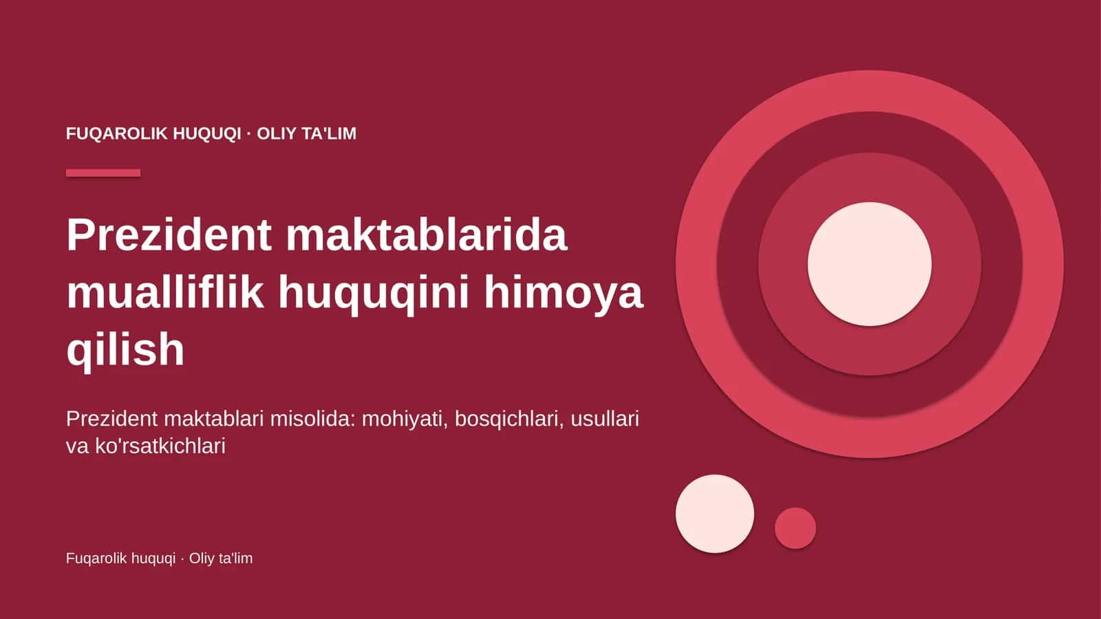 [Prezident maktablarida mualliflik huquqini himoya qilish]