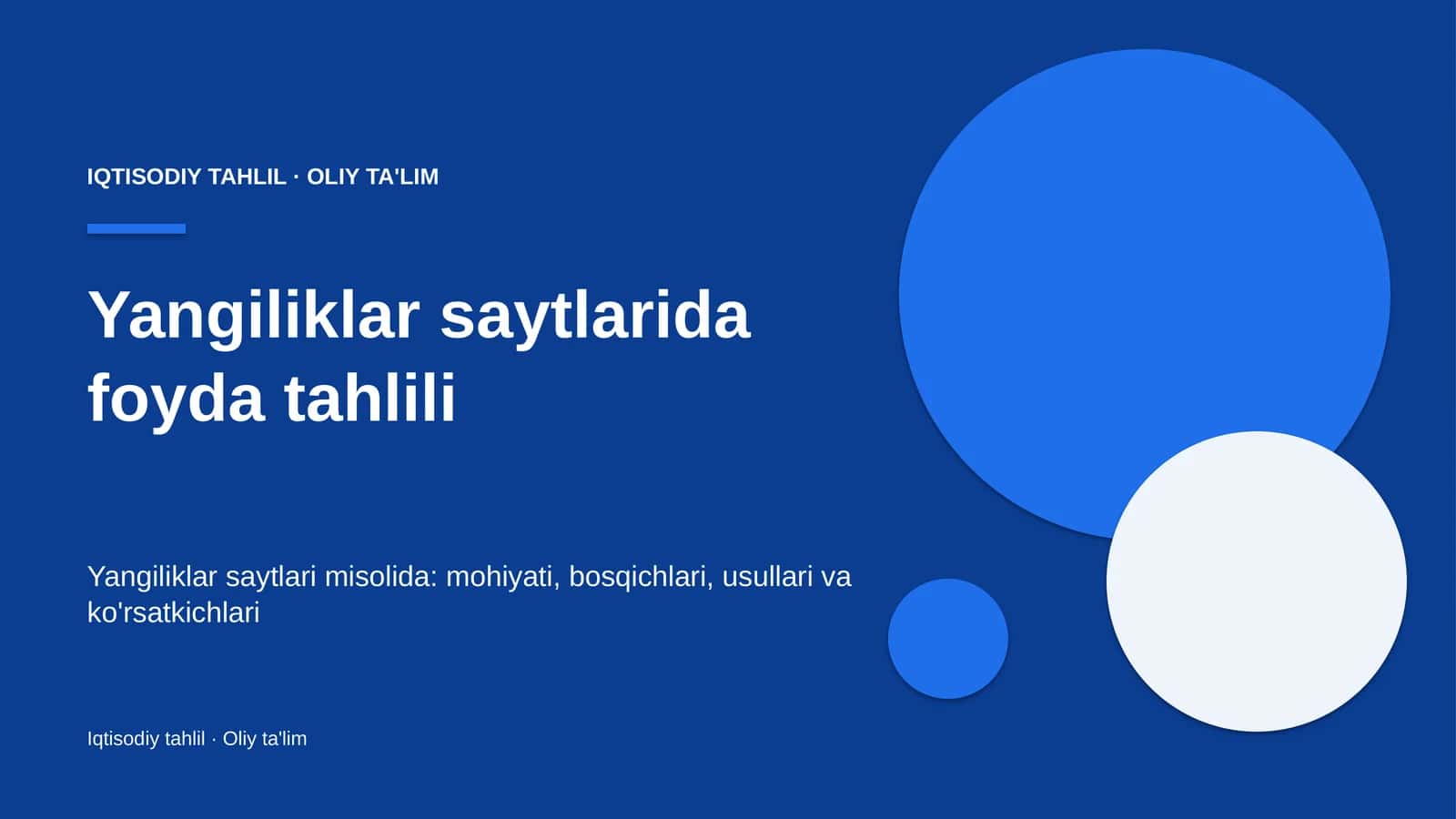 Yangiliklar saytlarida foyda tahlili