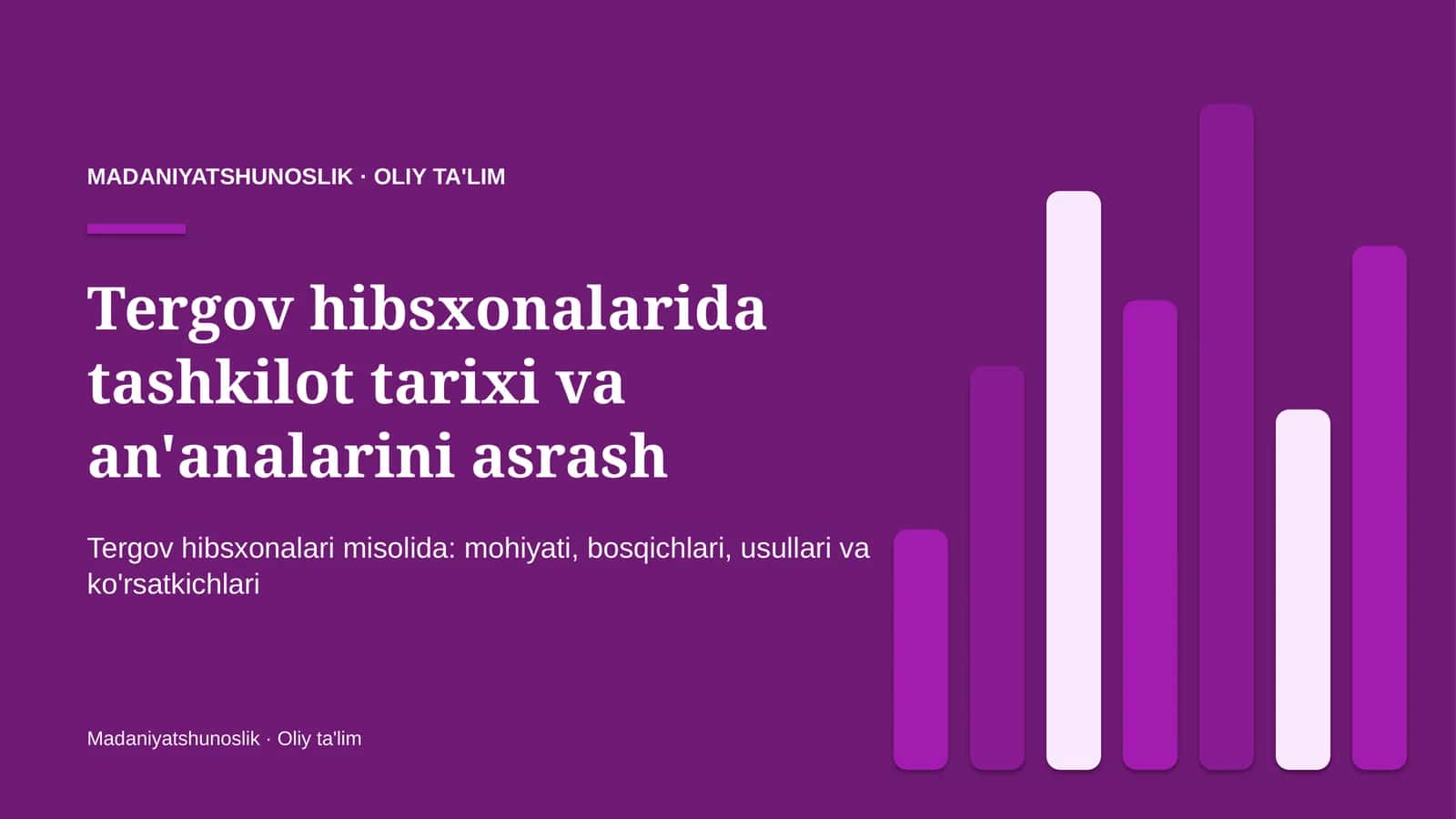 tergov hibsxonalarida tashkilot tarixi va an'analarini asrash 5765