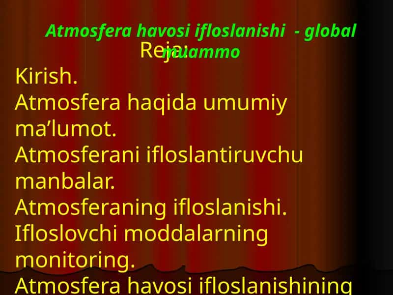 Atmosfera havosi ifloslanishi