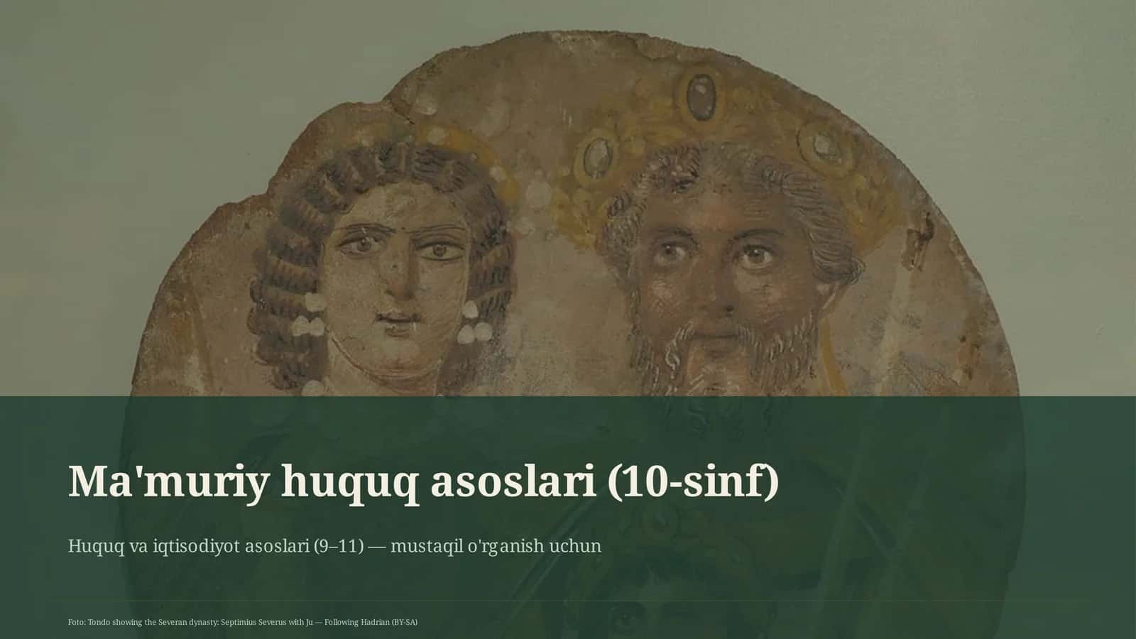 Ma'muriy huquq asoslari (10-sinf)