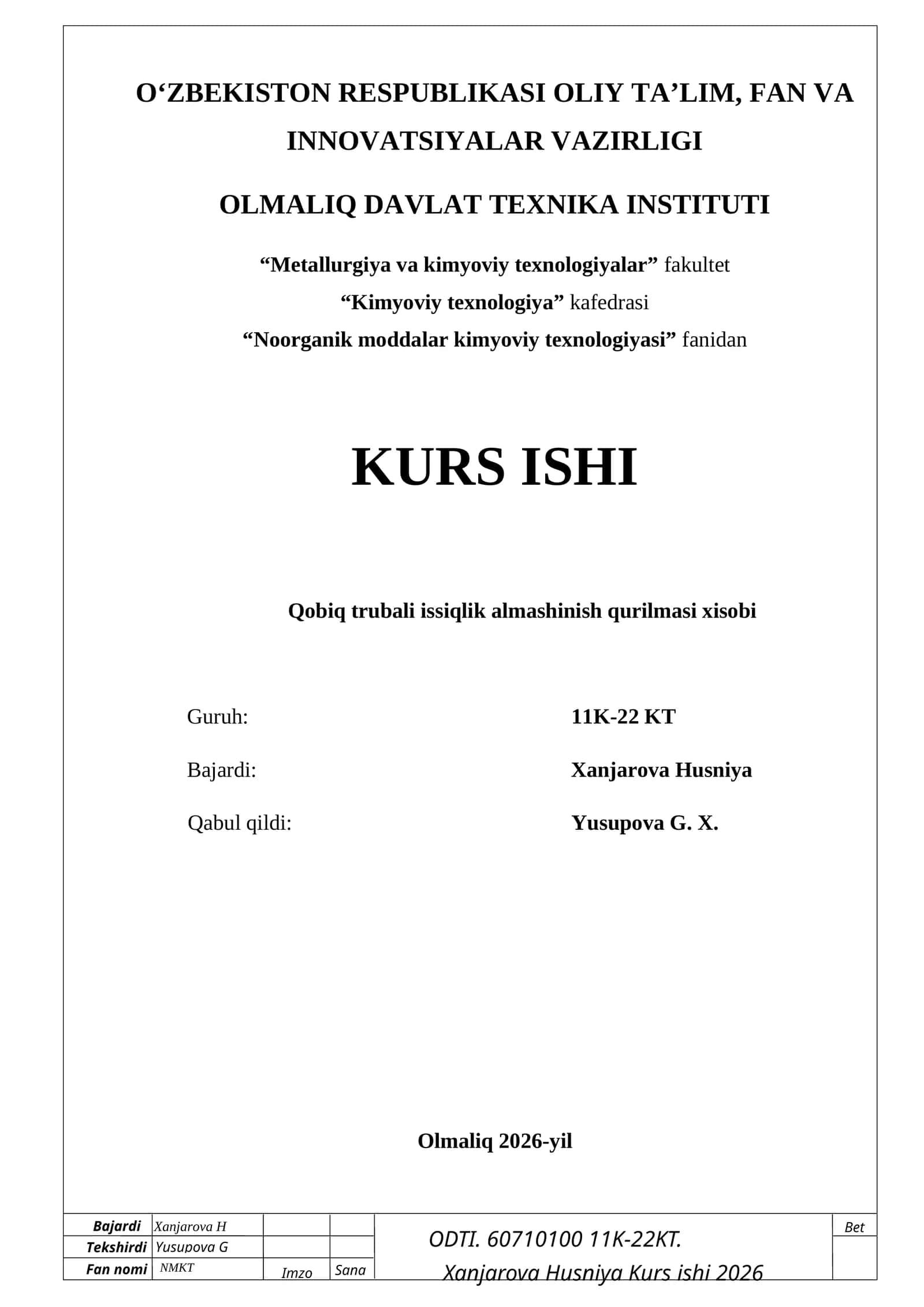 Kurs ishi