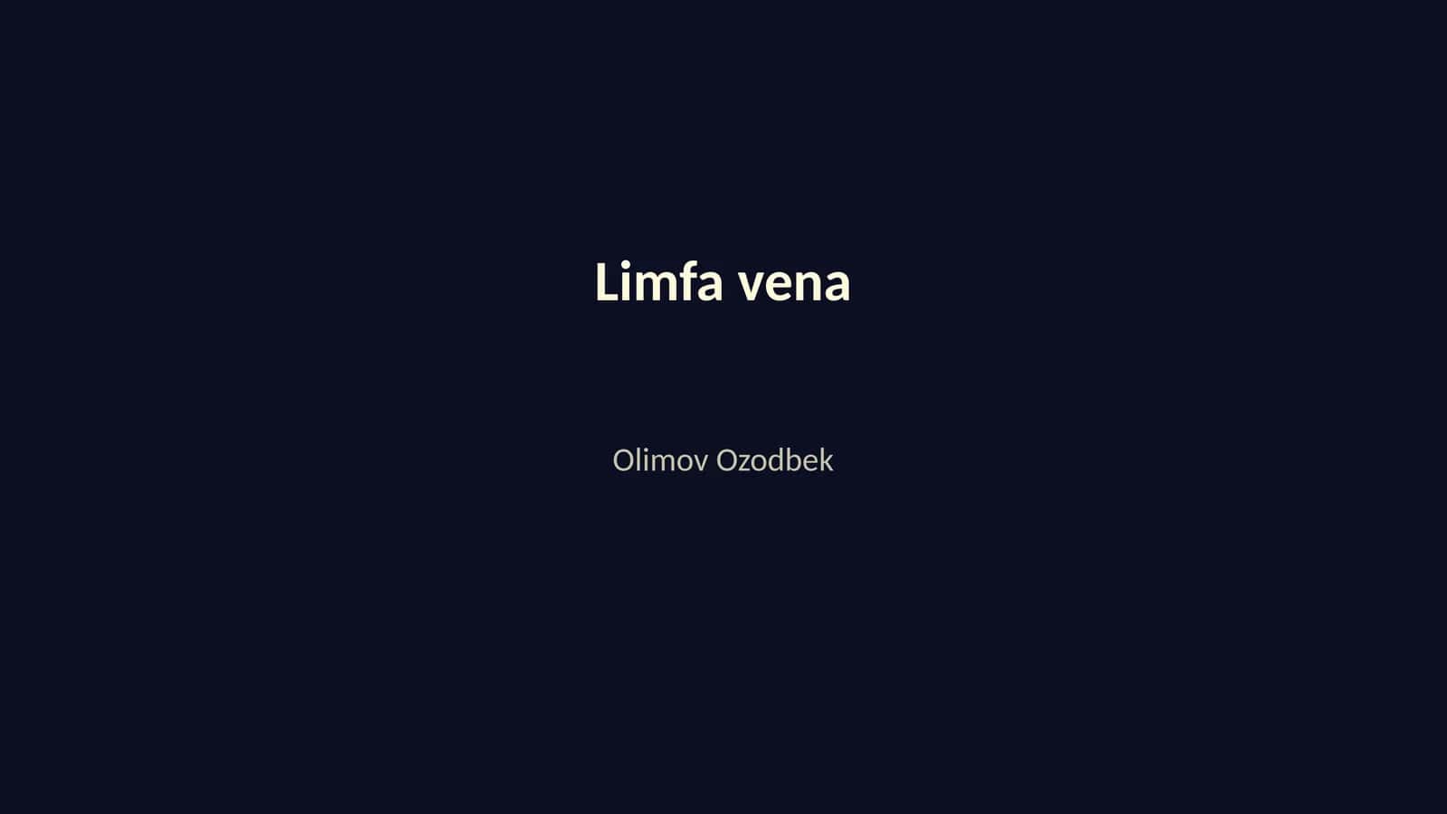 Limfa vena