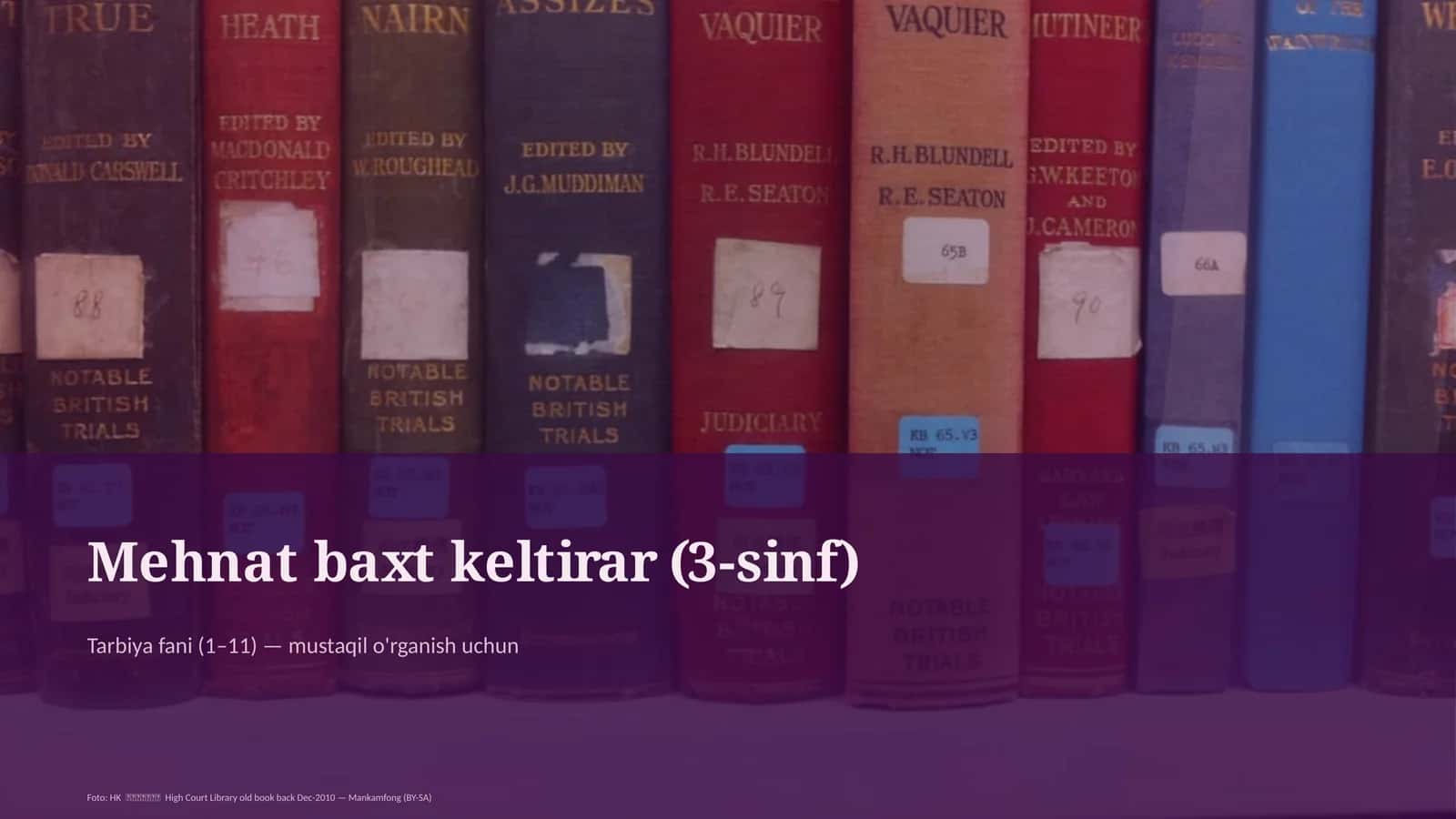 Mehnat baxt keltirar (3-sinf)