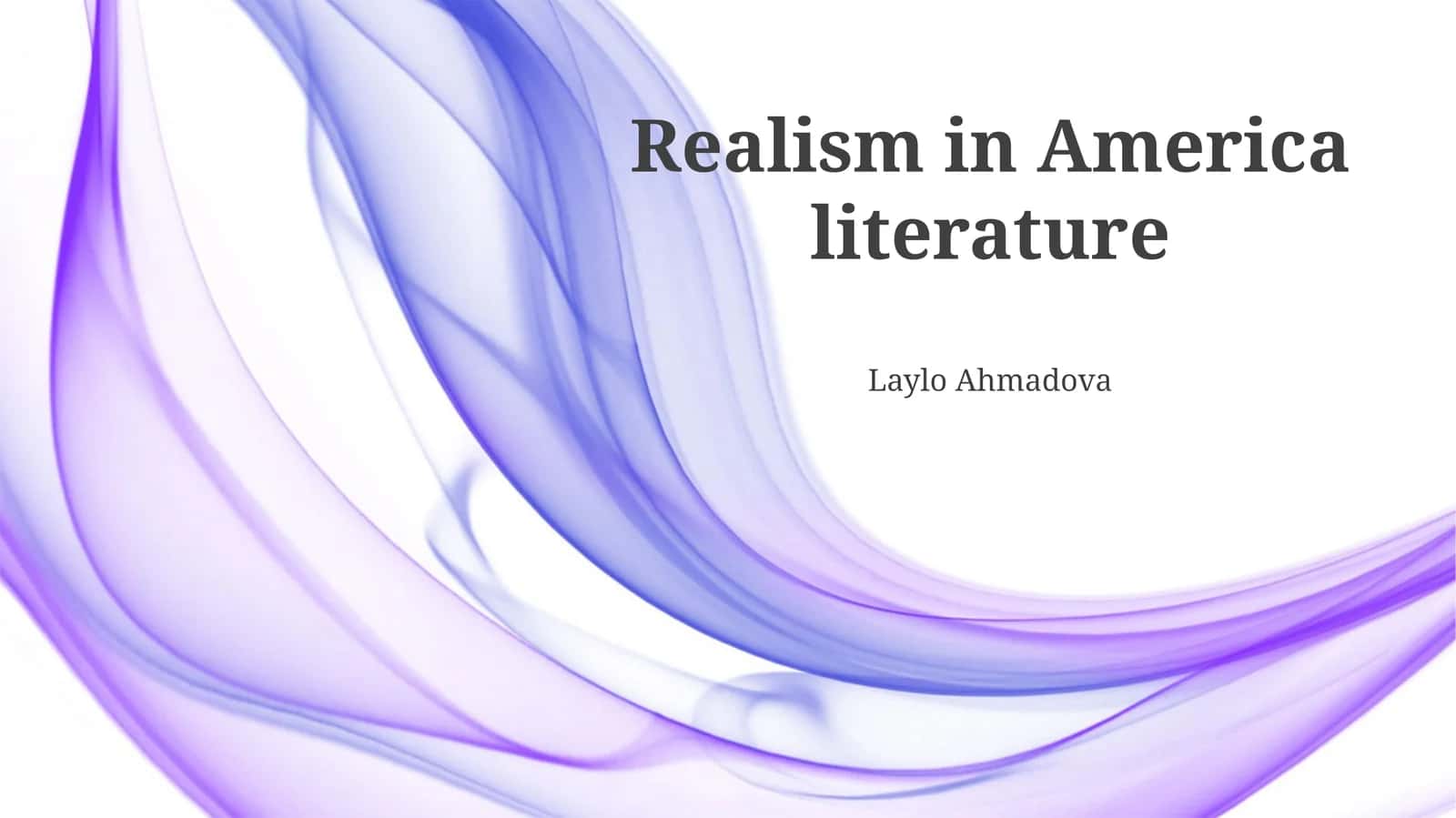Realism in America literature