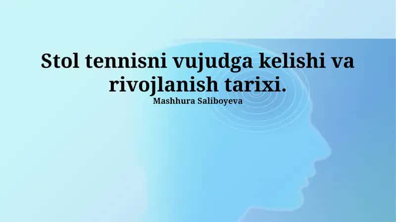 Stol tennisining ijtimoiy va madaniy ta'siri