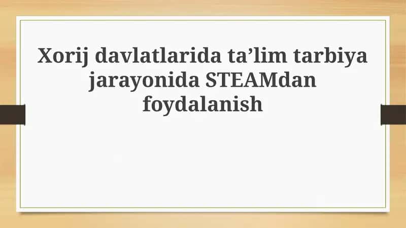 STEAM Ta'limi