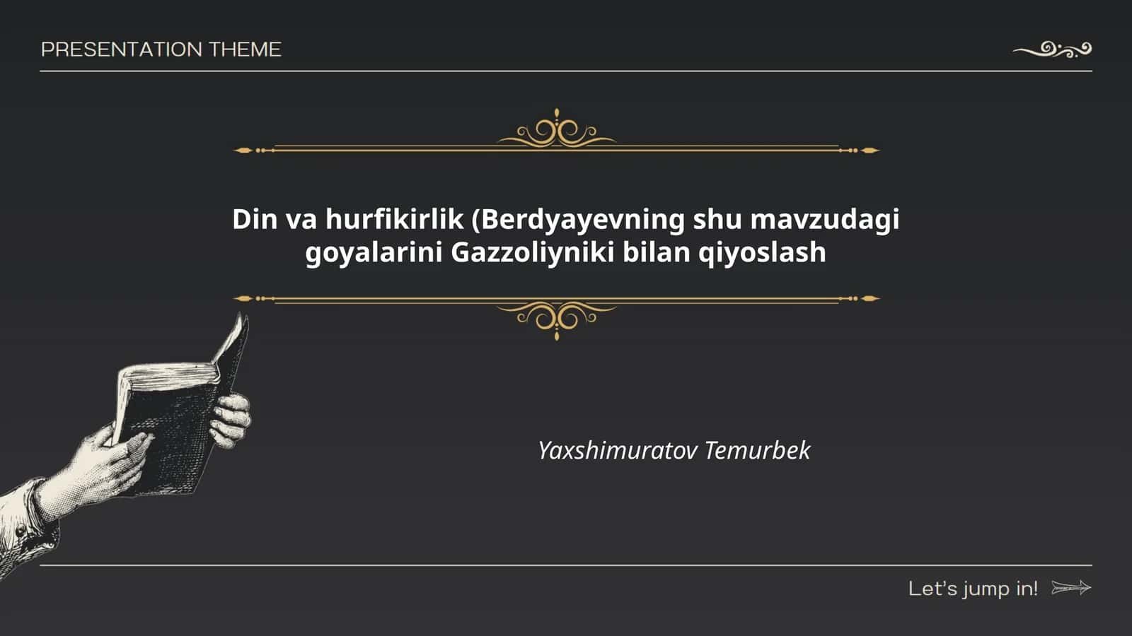 Din va hurfikirlik (Berdyayevning shu mavzudagi goyalarini Gazzoliyniki bilan qiyoslash)