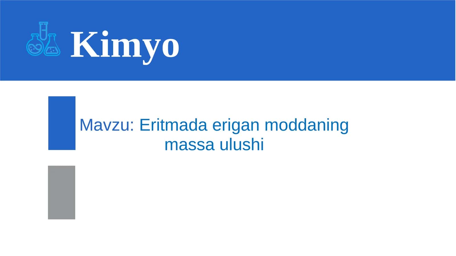 Eritmada erigan moddaning massa ulushi