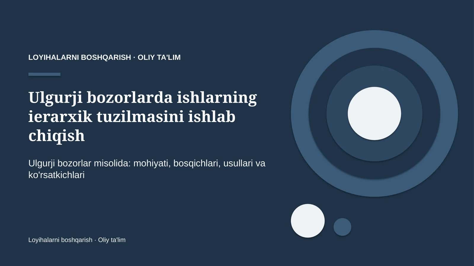 ulgurji bozorlarda ishlarning ierarxik tuzilmasini ishlab chiqish 5257