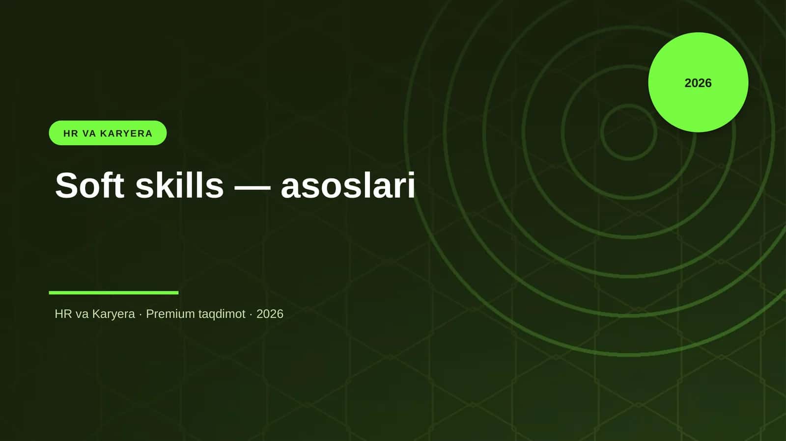 Soft skills — asoslari