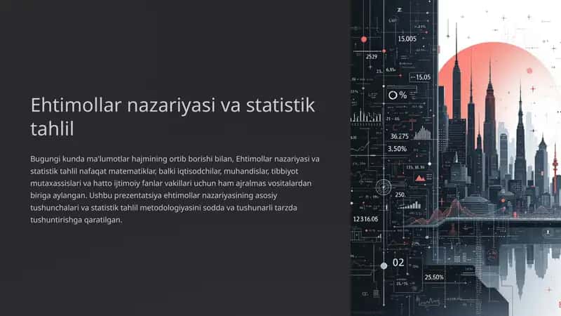 Ehtimollar nazariyasi va statistik tahlil