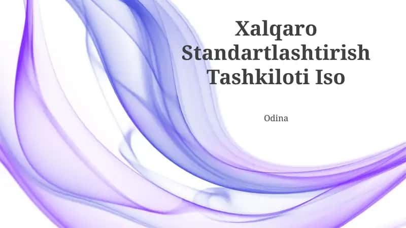Xalqaro Standartlashtirish Tashkiloti Iso