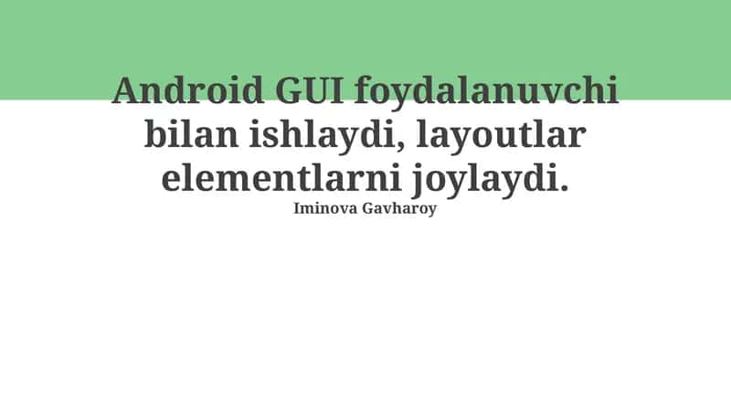 Android GUI