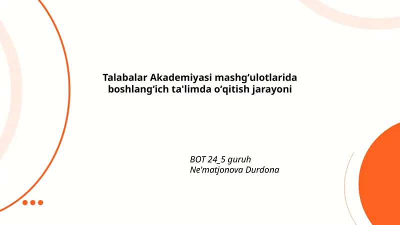 Dars rejalashtirish va oʻquv-modul tuzish