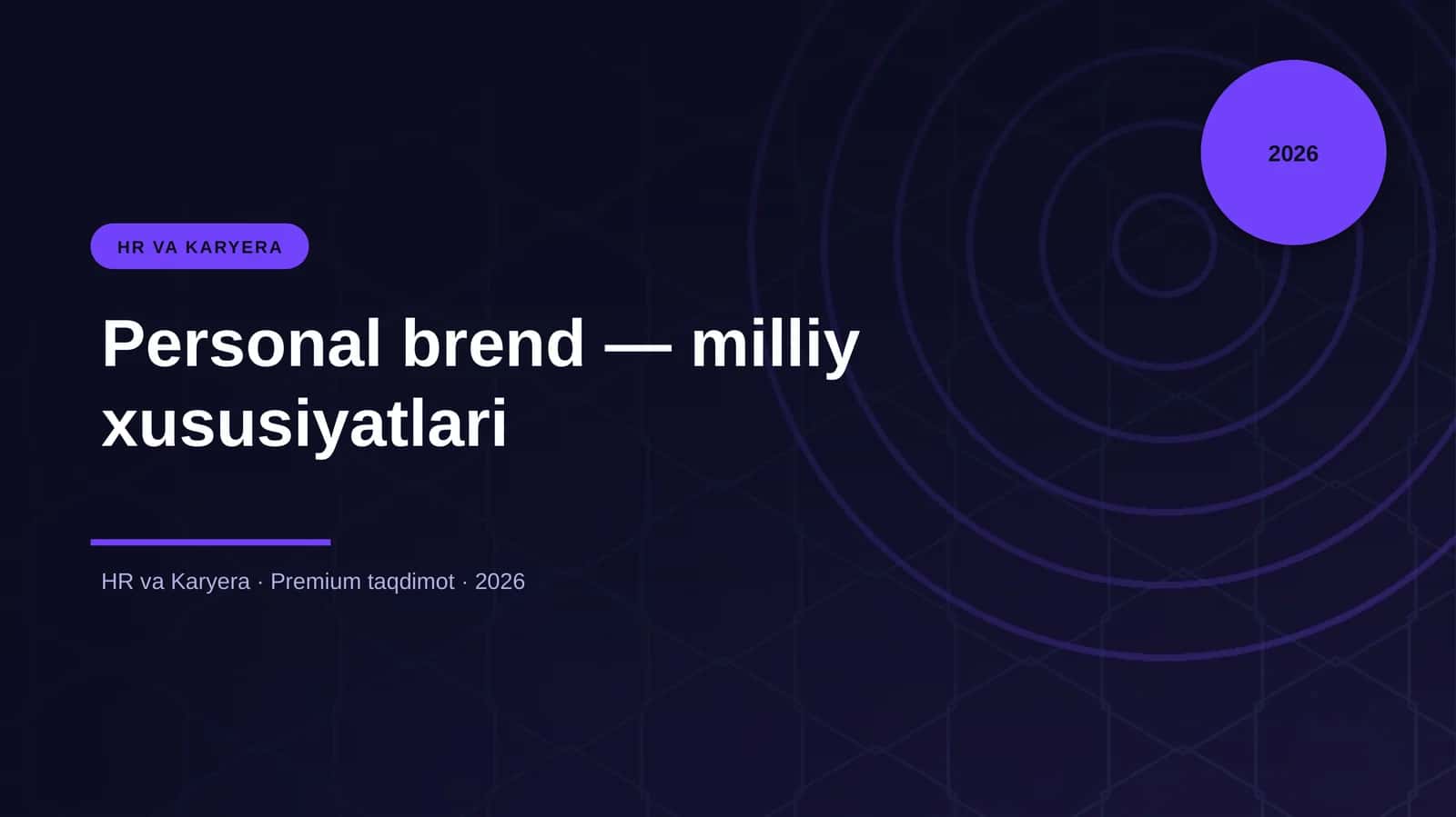 Personal brend — milliy xususiyatlari