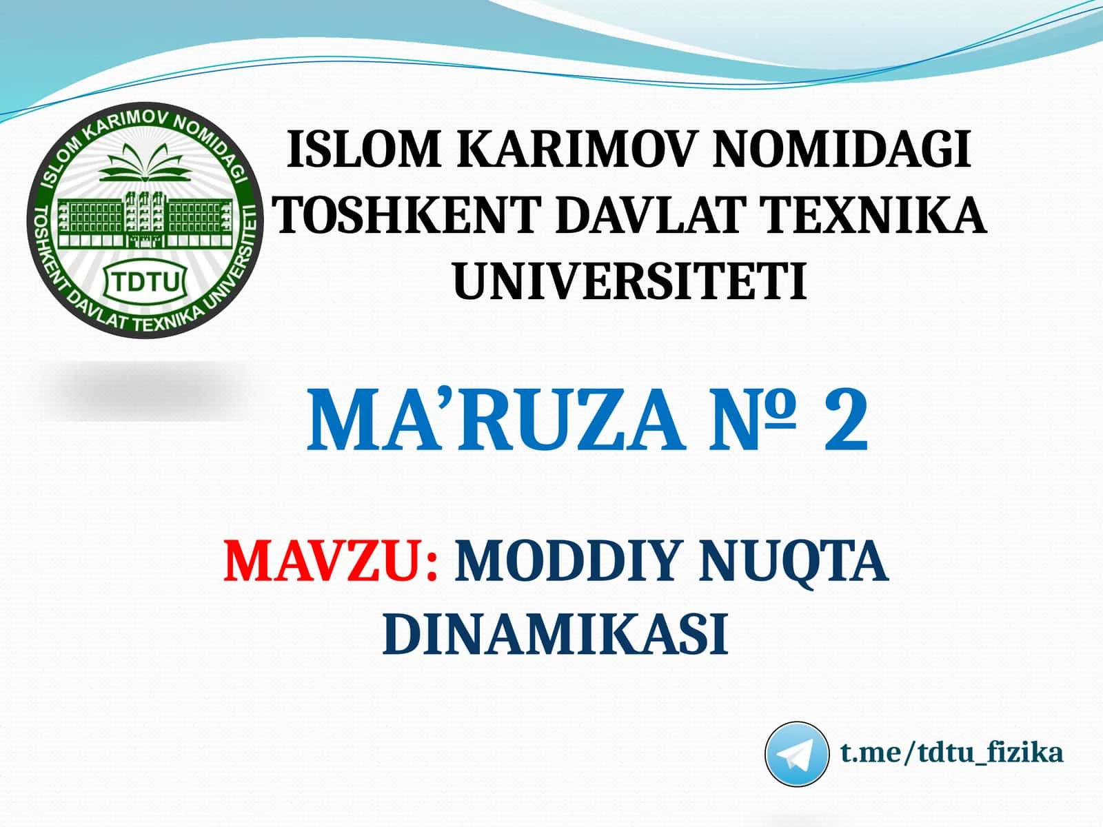MODDIY NUQTA DINAMIKASI