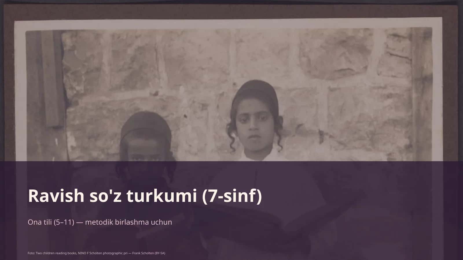 Ravish so'z turkumi (7-sinf)