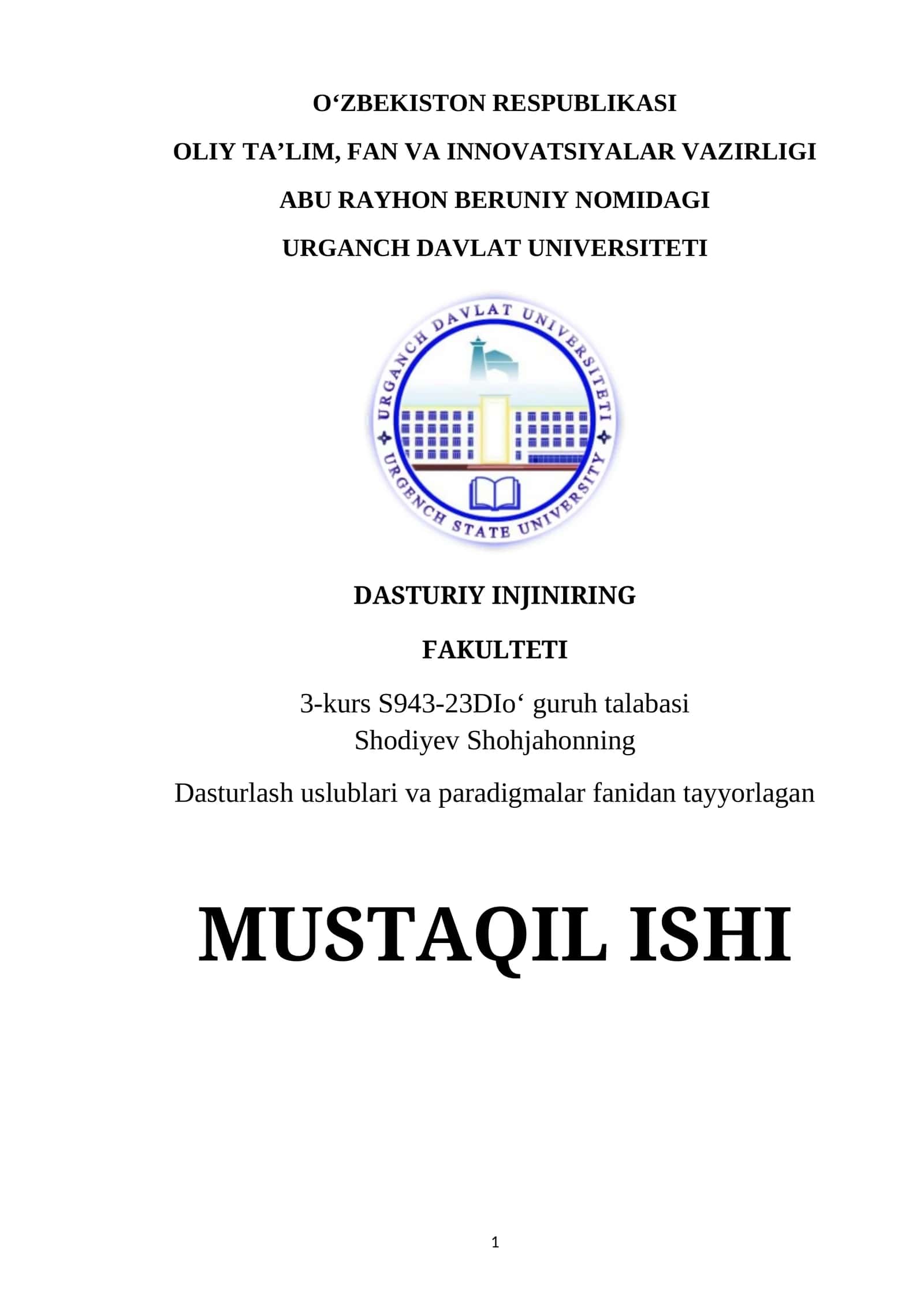 Ma’lumotlar tarkibi