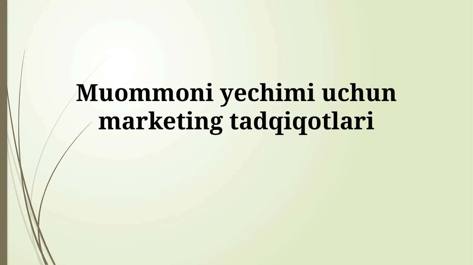 Marketing tadqiqotlari