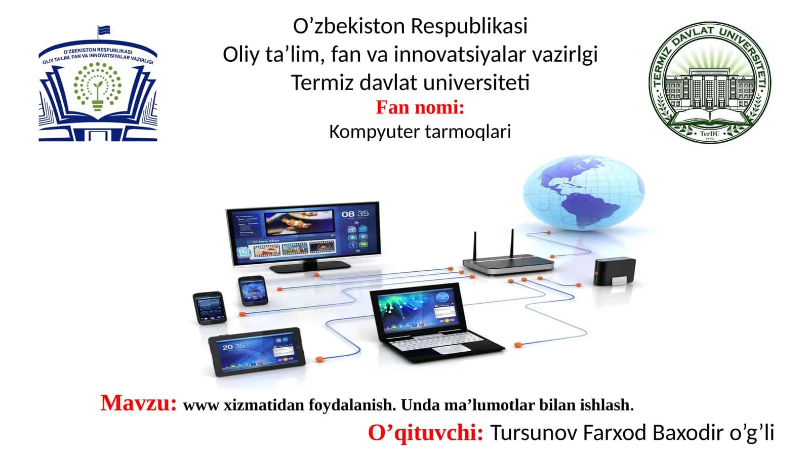 WWW xizmatidan foydalanish