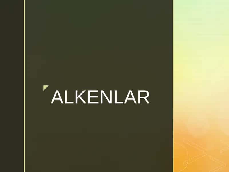 Alkenlar Dars Rejasi