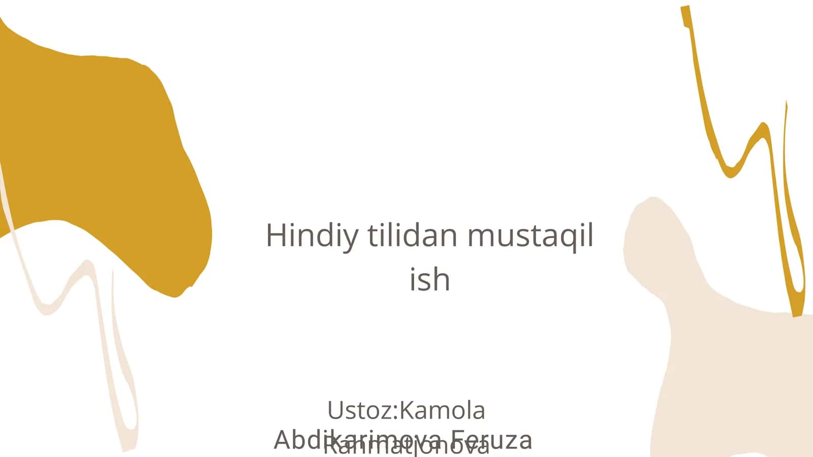 Prezentatsiya hindiy tildan